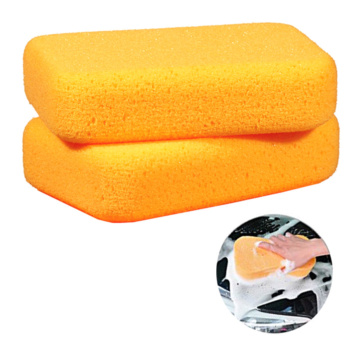 2 Large Car Wash Foam Sponges Extra Absorbent Expanding Compress Auto Cleaning