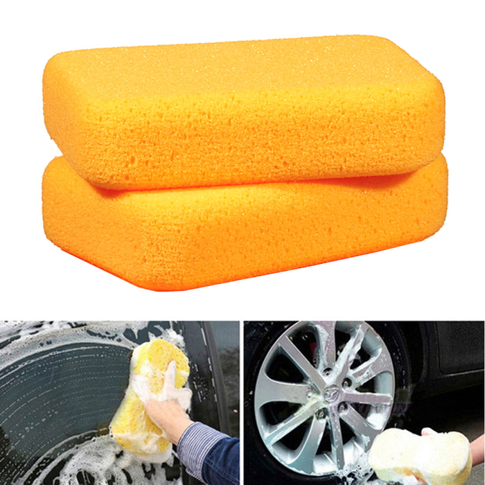 2 Large Car Wash Foam Sponges Extra Absorbent Expanding Compress Auto Cleaning