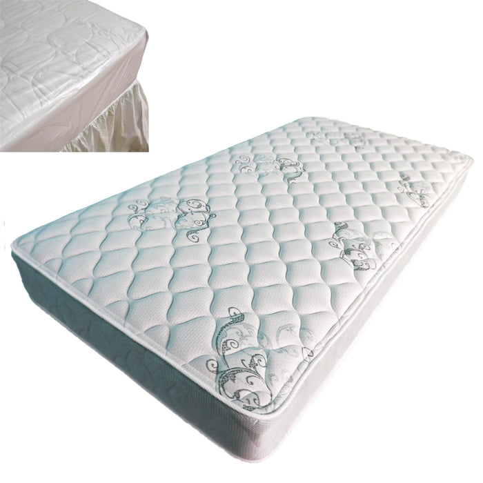 2 Twin Size Bed Mattress Cover Plastic Waterproof Fitted Protector Mite Dust Bug