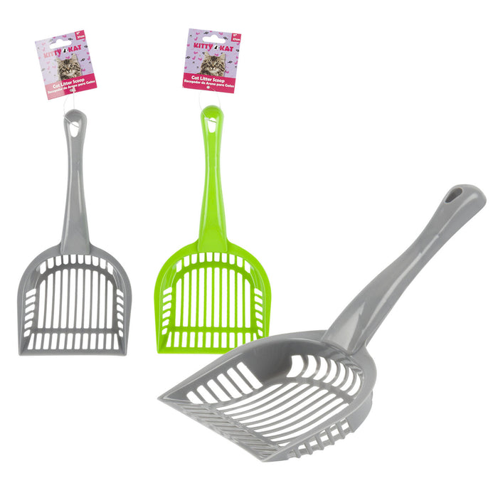 2 Cat Litter Tray Scooper Pet Kitty Box Poop Shovel Cleaning Plastic Tool Sifter