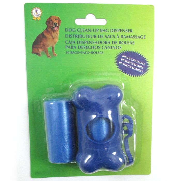 Bone Shape Waste Bag Dispenser Pet Dog Pickup Poop Clean Up Extra Refill Roll !