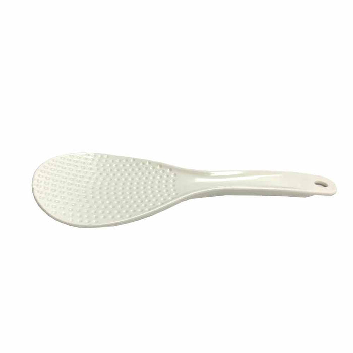 2PC Non Stick Plastic Flat Rice Scoop Paddle Meal White Spoon Ladle Kitchen Tool