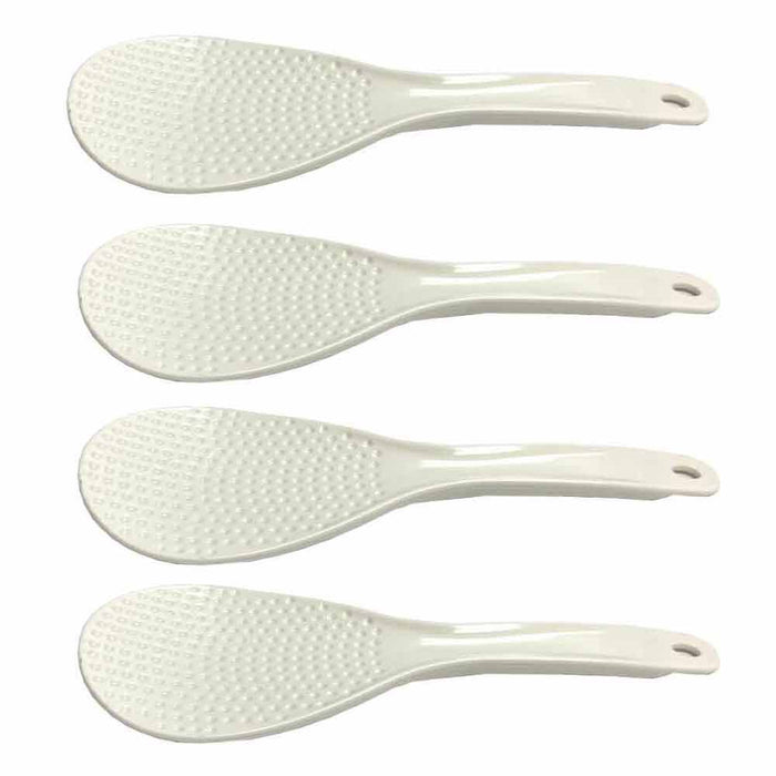 5 Pack Chinese Plastic Non-Stick Spoon Paddle White Plastic Sushi Rice Japanese