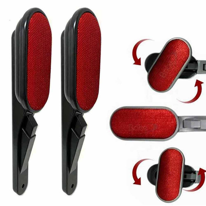 2 PC Lint Brush Pet Hair Remover Clothes Sheets Carpet Cleaning Reusable Brush
