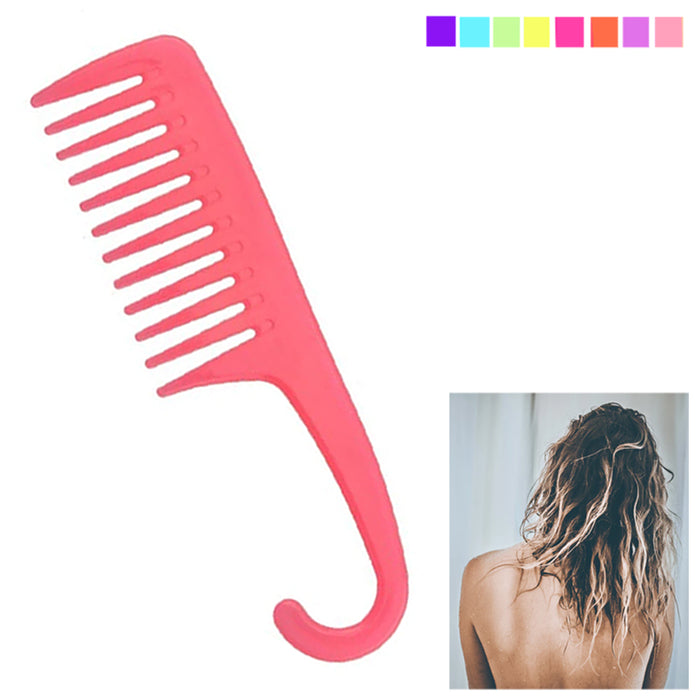 1 X Shower Comb Hair Wide Tooth Dry Wet Gently Detangles Thick Long Detangling