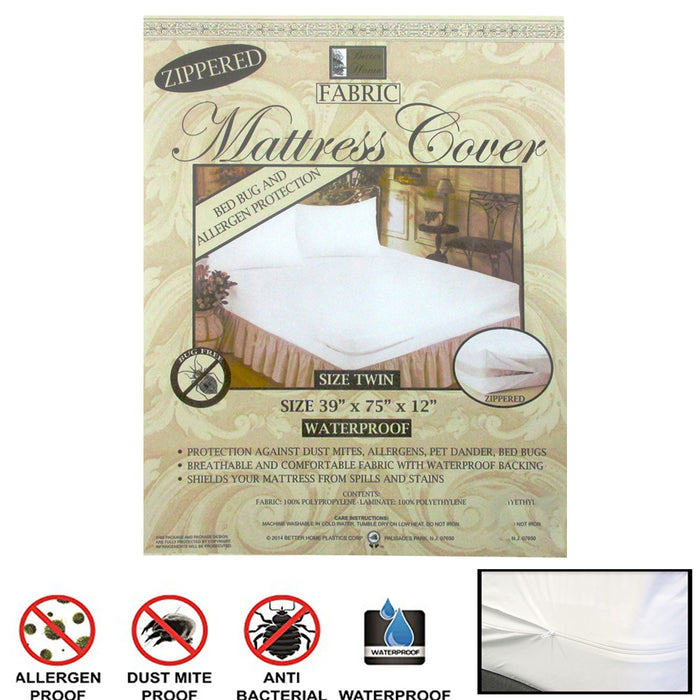 6 Pack Zippered Mattress Cover Twin Size Waterproof Fabric Protector Pad Bed Bug