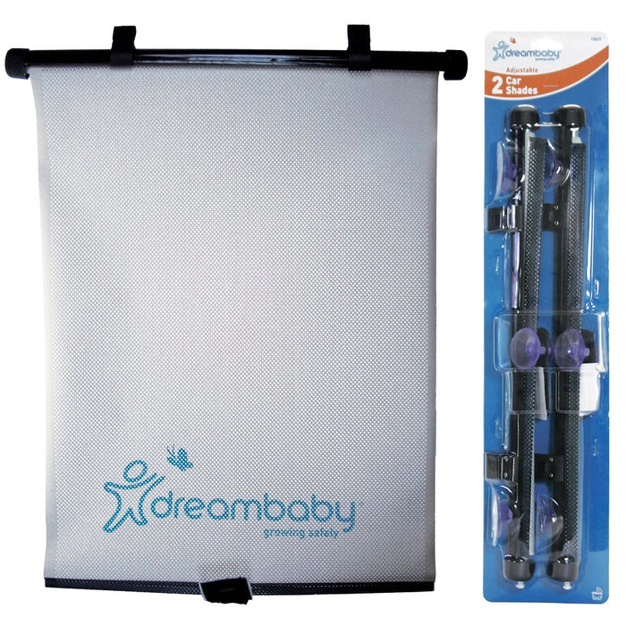 2 Dreambaby Baby Black Adjustable Car Auto Screen Sun Window Shade Sunshade New