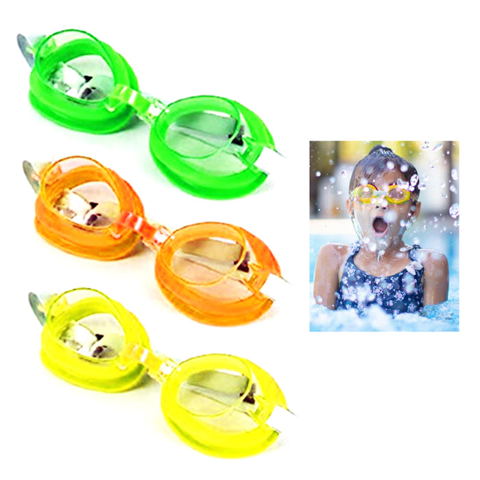 3 Pc Kids Swim Goggles Swimming Glasses Anti Fog Adjustable Straps No Leaking