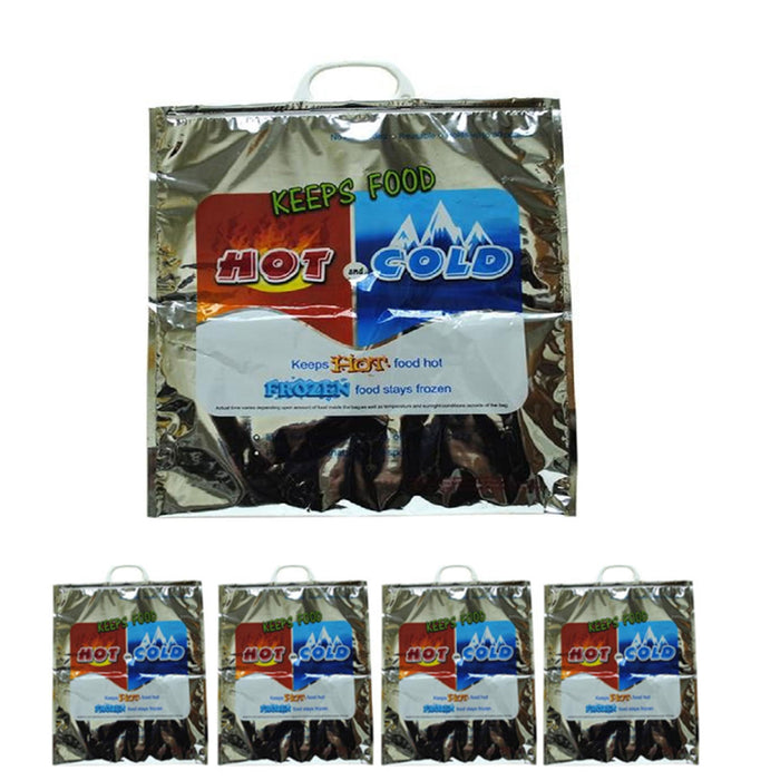 5 Pack Thermal Hot Cold Insulated Bag Grocery Shopping Hot Cold Holds 30Lbs Each