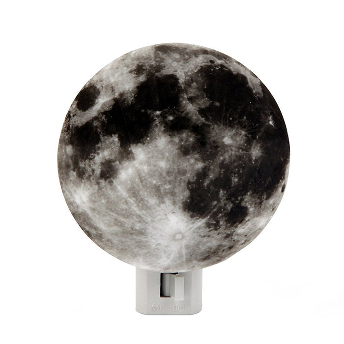 Moon LED Night Light Lunar Kids Bedroom Soothing Children Plug In Hallway Stairs