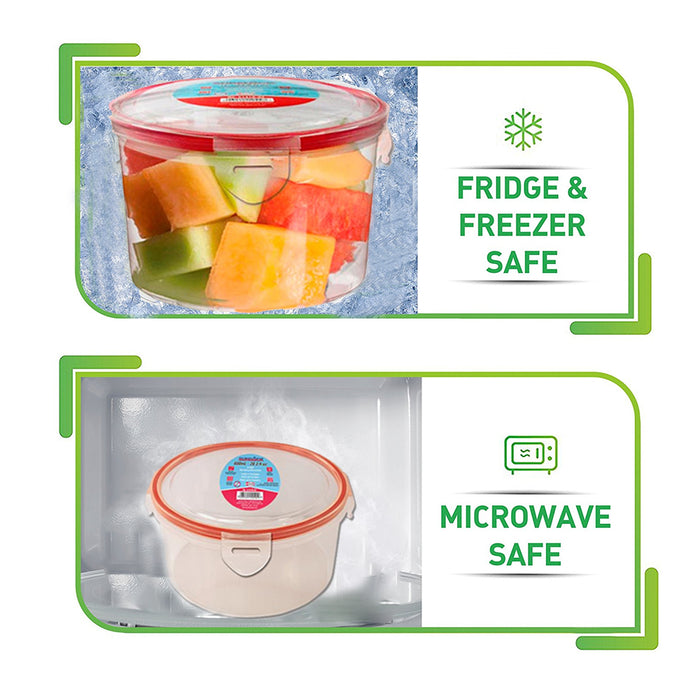 4 Meal Prep Plastic Food Storage Containers Microwavable Tight Locking Lids 20oz