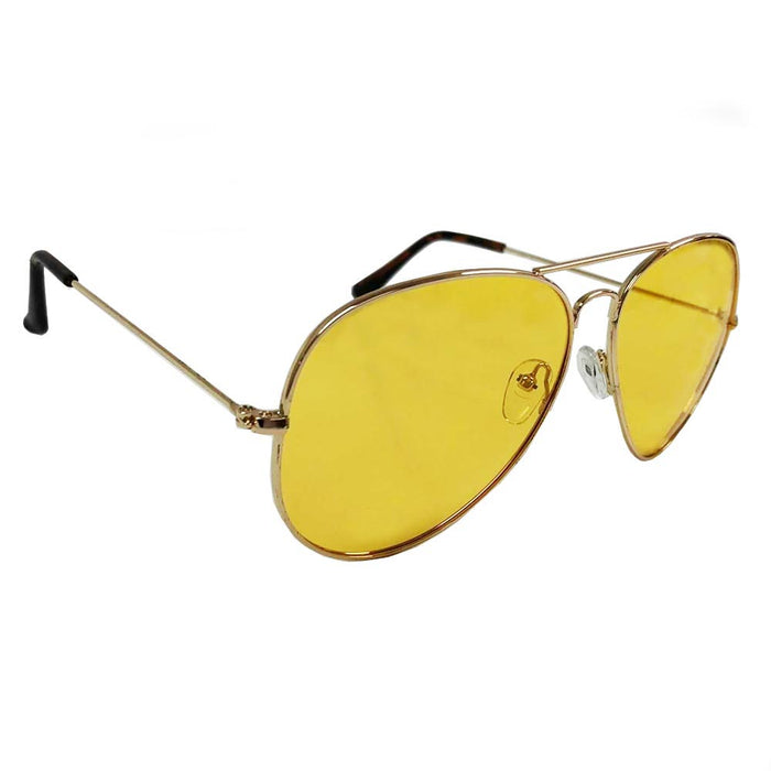 1 Pilot Polarized Sunglasses Fashion Yellow Lens Night Driving Glasses Men Women