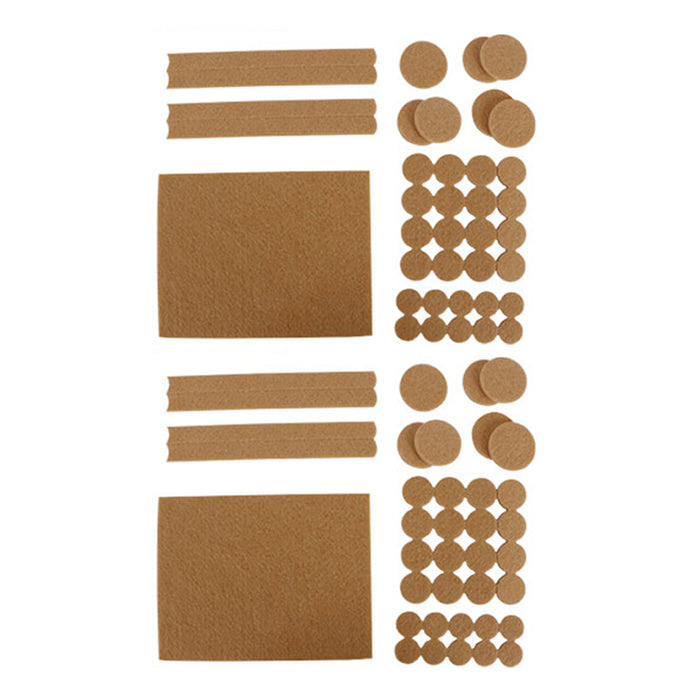 76 Pcs Non Slip Felt Pads Furniture Floor Protectors Table Chair Foot Leg Beige