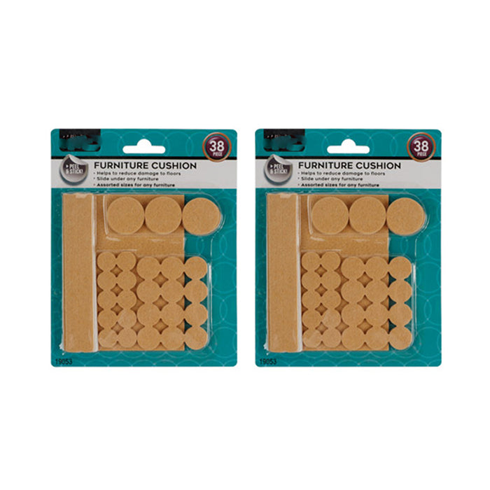 76 Pcs Non Slip Felt Pads Furniture Floor Protectors Table Chair Foot Leg Beige