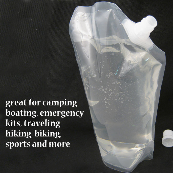 10 Flexible Collapsible Foldable Reusable Water Bottles Survival Emerg BPA Free