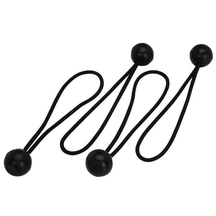 (200) 6" Heavy Duty Black Ball Bungee Cord Tarp Tie Down Strap Bungi Canopy Tent