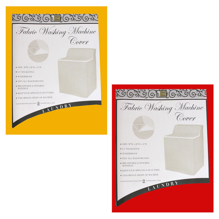 2X Zippered Washing Machine Cover Top Dust Protection Waterproof 30" X 26" X 41"