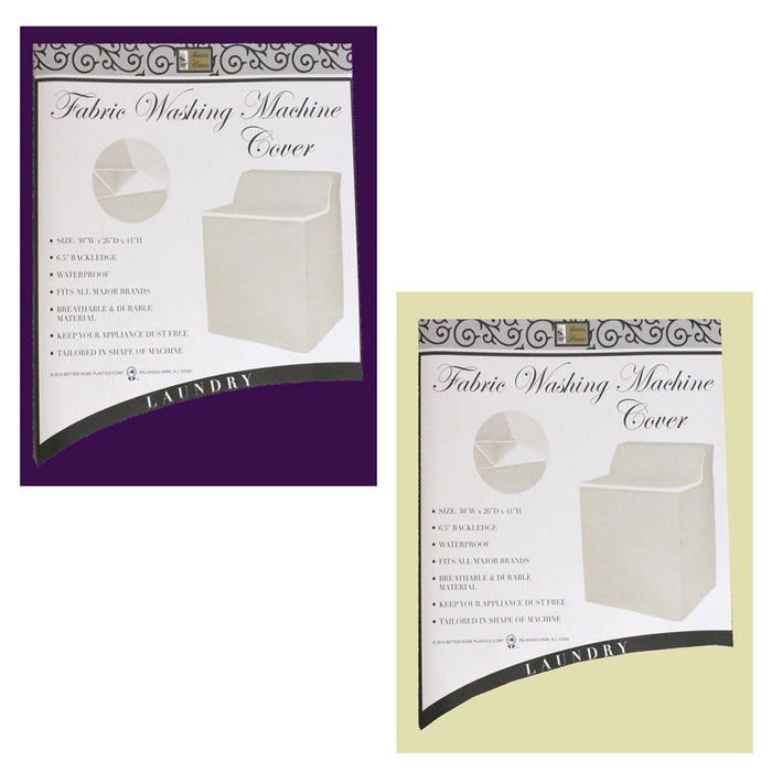 2X Zippered Washing Machine Cover Top Dust Protection Waterproof 30" X 26" X 41"