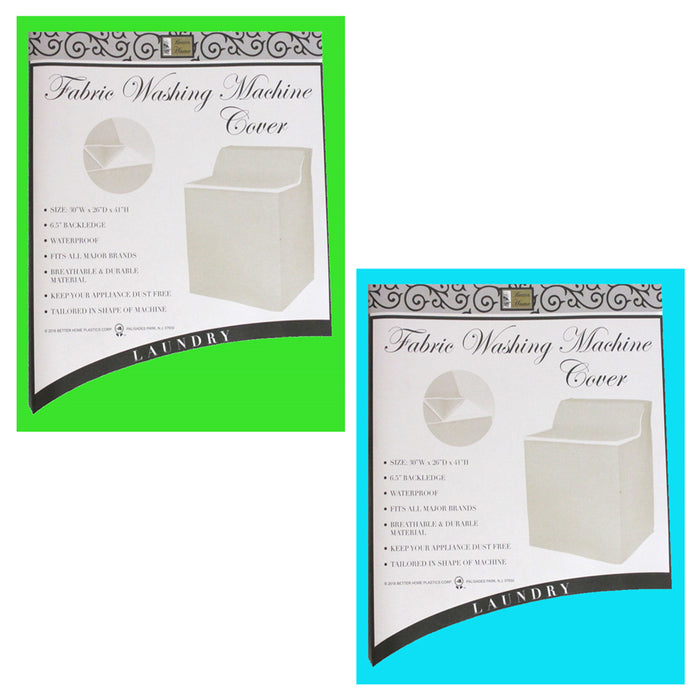 2X Zippered Washing Machine Cover Top Dust Protection Waterproof 30" X 26" X 41"