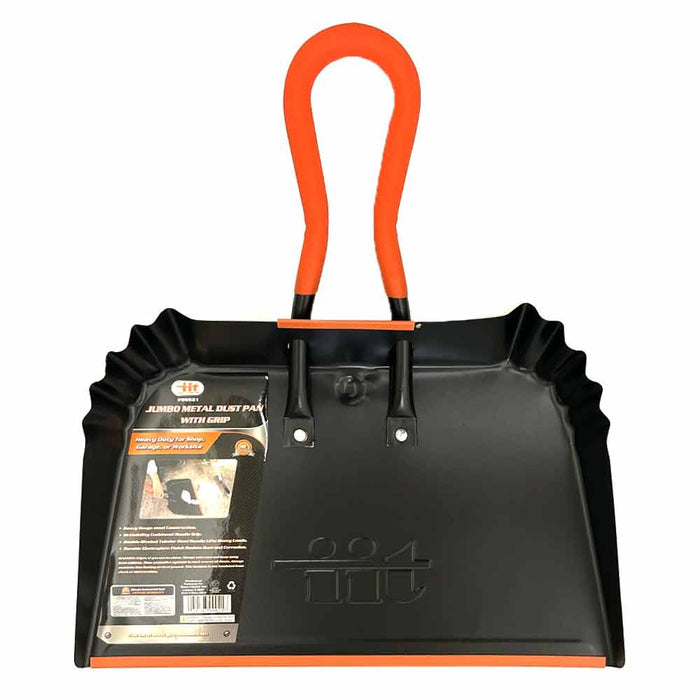 Jumbo Metal Dust Pan With Grip Dustpan Cleaning Supplies Does Not Chip or Bend