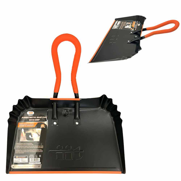 Jumbo Metal Dust Pan With Grip Dustpan Cleaning Supplies Does Not Chip or Bend