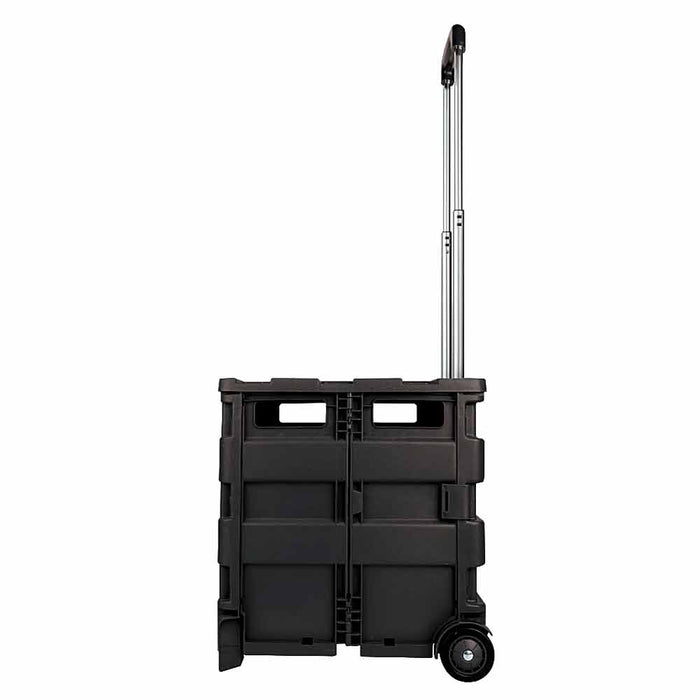 Collapsible Shopping Cart Storage Utility Grocery Wheel Rolling Crate Heavy Duty