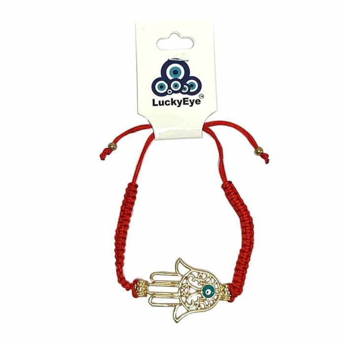 Devoted to Love - Evil Eye Heart Charm Red String Bracelet, Fair Trade Product, with Authentic Gemstones, Blessed by A Singing Bowl