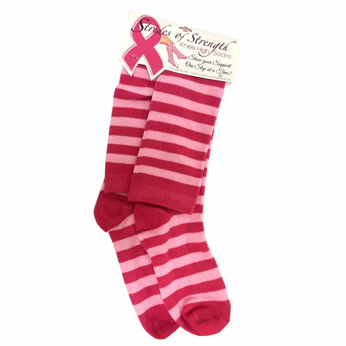 2 Pairs Breast Cancer Awareness Socks Womens Pink Ribbon Support Soft Sports