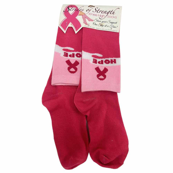 2 Pairs Breast Cancer Awareness Socks Womens Pink Ribbon Support Soft Sports