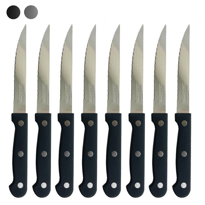 8 Set Stainless Steel Steak Knives Serrated 8.5" Knife Cutlery Kitchen Utensil