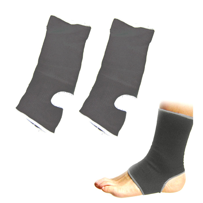 2 Ankle Support Wrap Elastic Brace Sleeve Muscle Arthritis Pain Relief Gym New