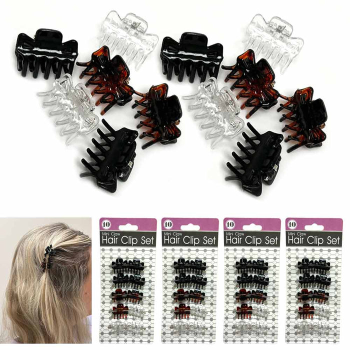 40 PC Small Mini Hair Clips Hair Claw Clamps Women Girls No Slip Jaw Hairstyles