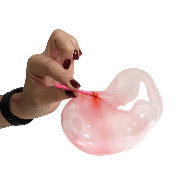 24 X Tubes Bloonies Blow Plastic Bubbles Balloon Kids Party Bag Filler Favors