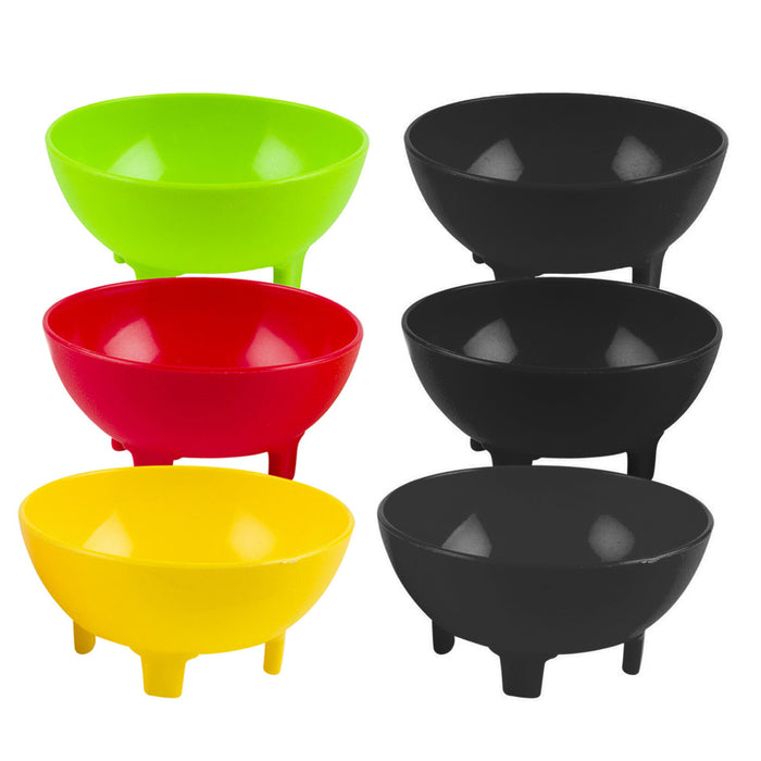 6 Pc Salsa Bowls Set Serving Dish Mexican Snack Guacamole Bowl Molcajete Chips
