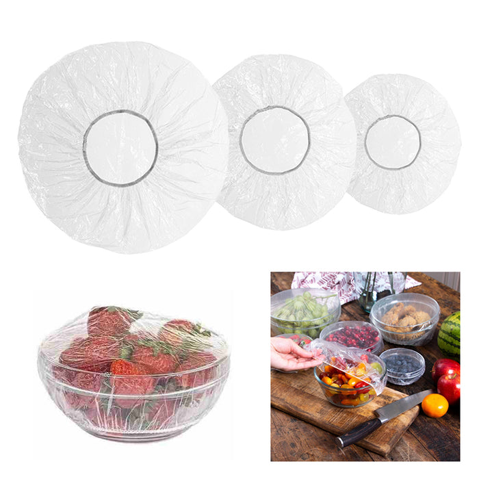 24 Elastic Bowl Covers Reusable Plastic Wraps Fresh Food Storage Lid Travel Camp