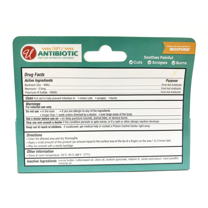 2 Pain Relief Bacitracin Ointment First Aid Antibiotic 0.5 oz 14g Anti Infection