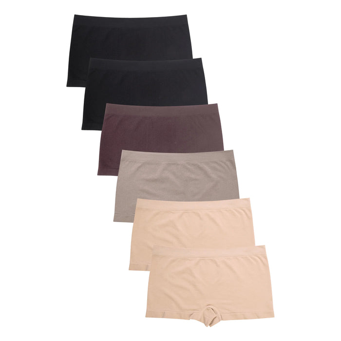 12 Plus Size Sexy Seamless Boyshort Panties Women Underwear Briefs Boy Shorts
