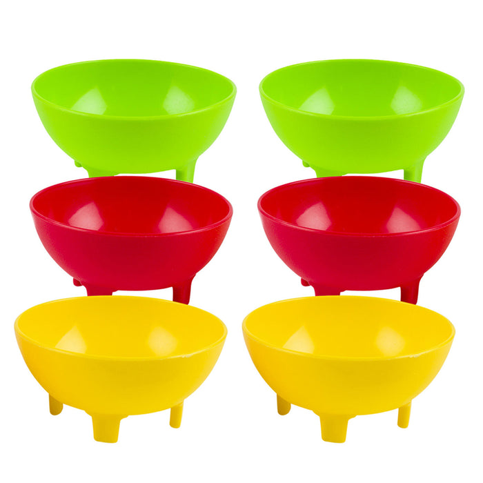 6 Pc Salsa Bowls Set Serving Dish Mexican Snack Guacamole Bowl Molcajete Chips