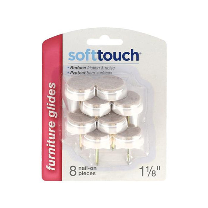 8 Pc Screw Nail Felt Pads Furniture Table Chair Leg Floor Glides Skid Protector