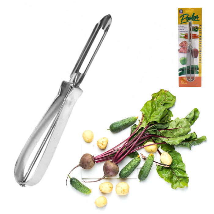 Fruit Vegetable Potato Peeler Stainless Steel Razor Sharp Blade Swivel Kitchen