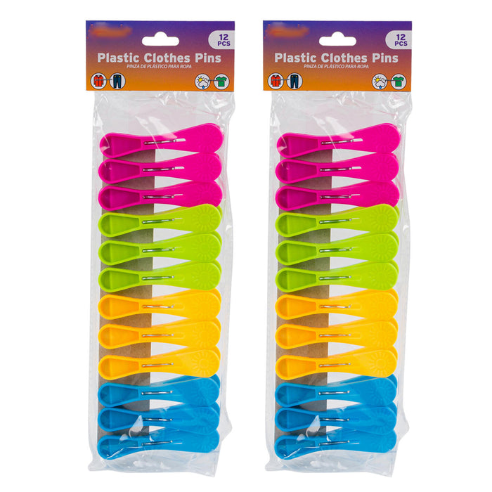 24 Food Sealing Clips Bag Sealers Clamp Clothes Photo Paper Peg Clothespin Craft