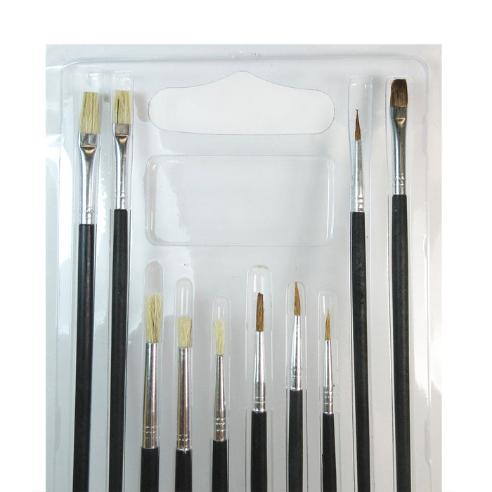 10 PC Artist Detail Paint Brush Acrylic Oil Watercolor Painting Kit Craft Supply