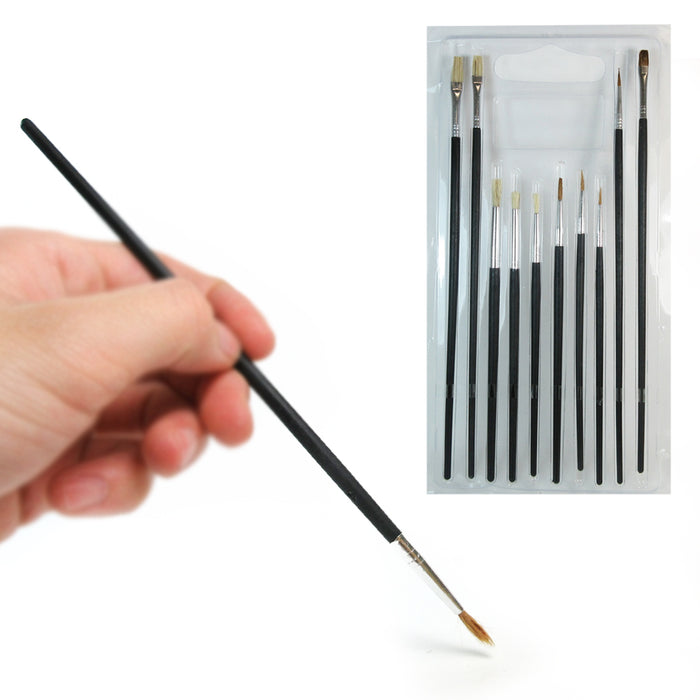 10 PC Artist Detail Paint Brush Acrylic Oil Watercolor Painting Kit Craft Supply