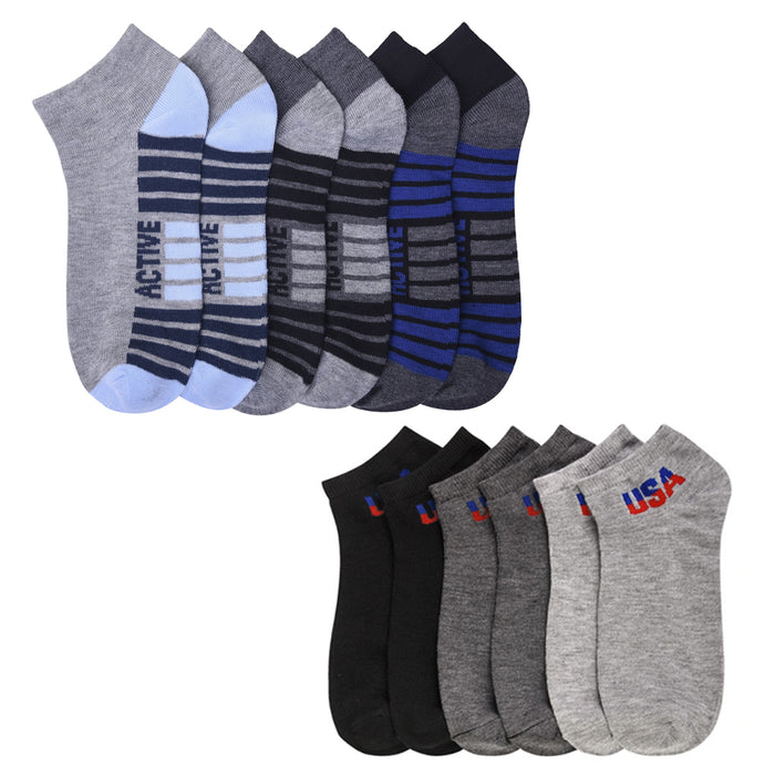 3 Pairs Ankle Quarter Crew Socks Mens Women Sport Low Cut Stretchy Size 10 -13