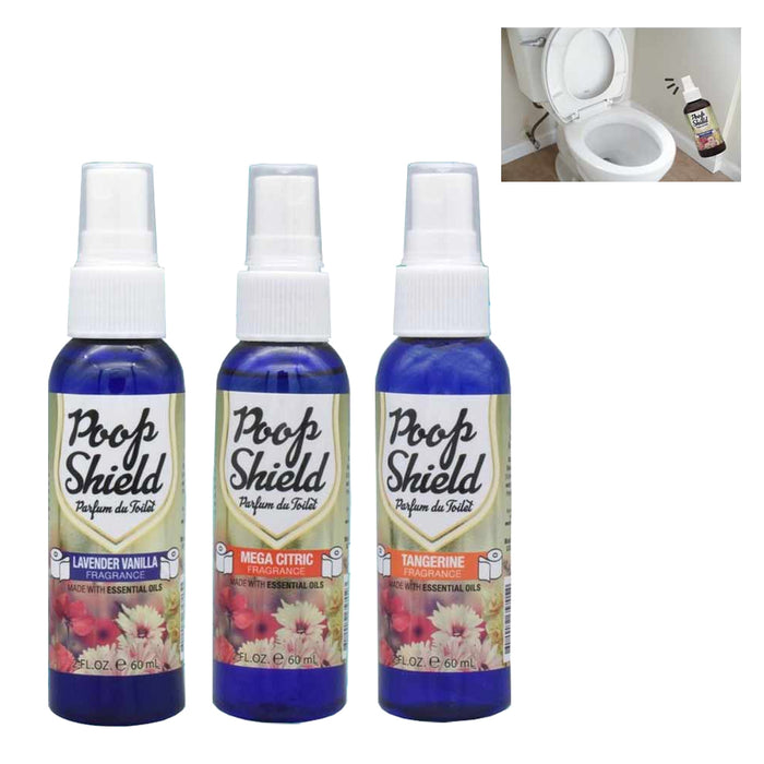 3 Pc Toilet Spray Set Bathroom Odor Eliminator 2oz Potty Deodorizer Aroma Scent