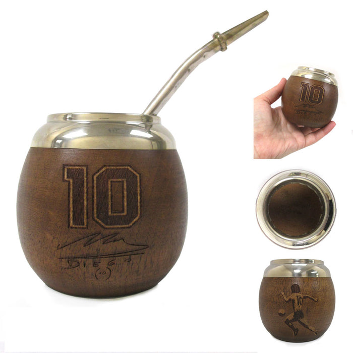 Mate Gourd Algarrobo Alpaca Yerba Cup Argentina Bombilla Straw Mexico 86