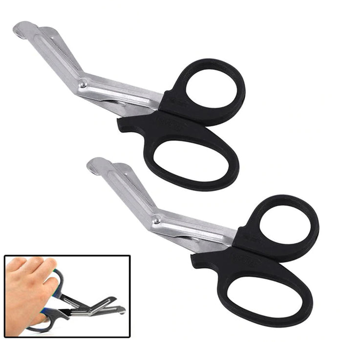 2PC Medical Nursing EMT Trauma Shears Bandage Scissors Sharp Curved Home Use Set