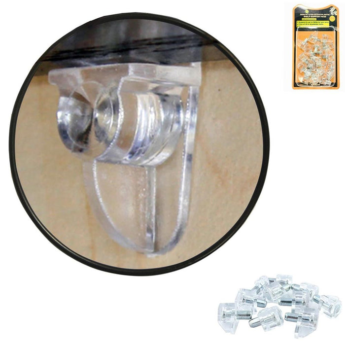 100 Clear Plastic Shelf Support Pin Peg 3/16" Inch Book Shelves 50 Lb Cabinet