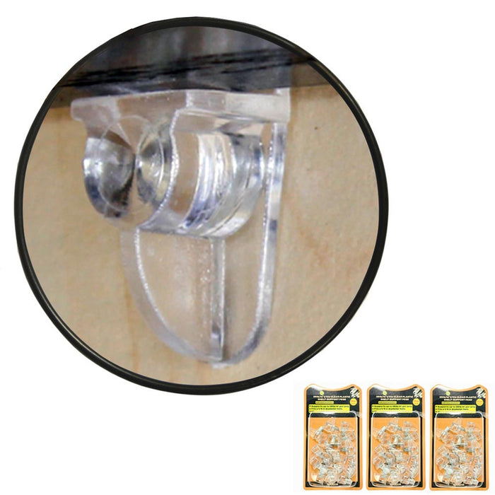 60 Pcs 5MM 3/16" Inch Clear Shelf Support Pin Peg Plastic Cabinet Book Shelves