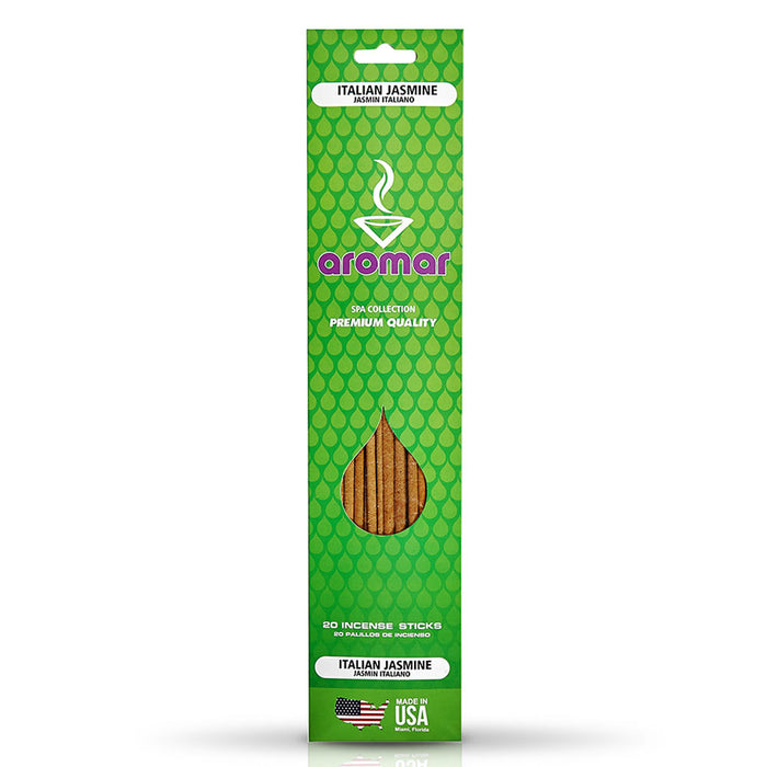 20 PC Premium Quality Incense Sticks Italian Jasmin Scent Hand Dipped Home Aroma